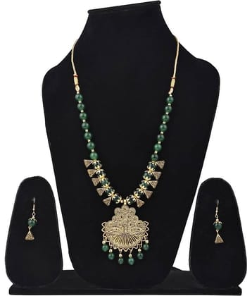 Sunhari Jewels Green Alloy Necklace Set ( Pack of 1 )