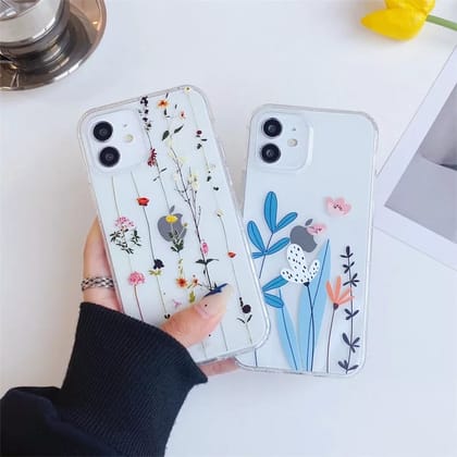 Floral Leaf Grass Custom Slim Soft Cases-Left Design