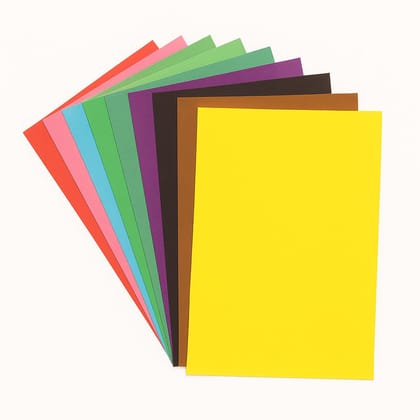 A4 Size Chart Paper (Pack of 20 Sheets) – Multicolor – Thick Sheets – Colorful – Craft Paper for Art, School Projects, Origami & Office Use – Color Chart Papers