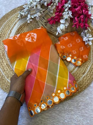 Lehriya shibori prints