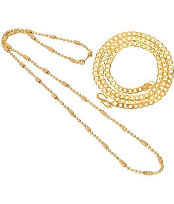 AanyaCentric Combo of 2 Gold Plated 28inches Long Fashion Chain
