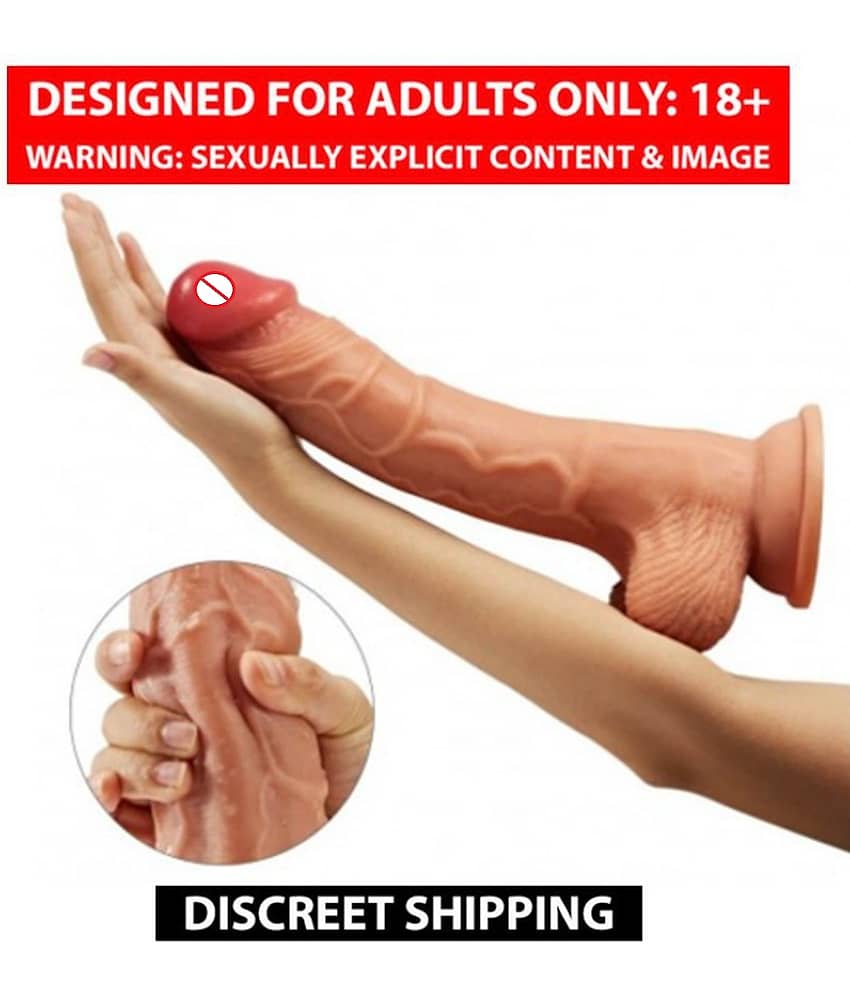 Super Premium Quality Suction Base 8 Inch Pink Head Skin Dildo For Women By Naughty World