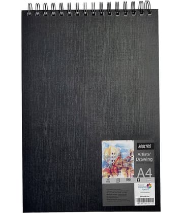 Brustro Artists Sketch Book Wiro Bound A4 Size, Landscape, 116 Pages, 160 Gsm (Acid Free)