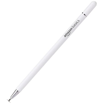 Amazon Basics Capacitive Stylus Pen for iOS and Android Touchscreen Devices, Fine Point Disc Tip, Lightweight Metal Body with Magnetic Cover (White) Amazon Basics Capacitive Stylus Pen for iOS and Android Touchscreen Devices, Fine Point Disc Tip, Lightwe
