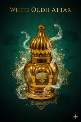 White Oudh Attar (12ml) | Long Lasting Indian Attar for Men & Women | Alcohol-Free Indian Attar | Luxury Fabric Use Perfume Oil by LinBerlin