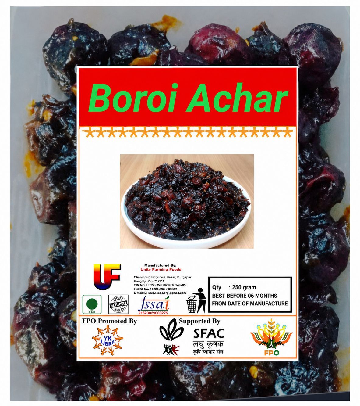 Boroi Achar 250 gram