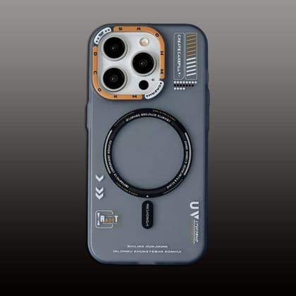 iPhone Series Cyber Clear Frosted Magsafe iPhone Case With Camera Bumper-iPhone 14 Pro / Frosted Black