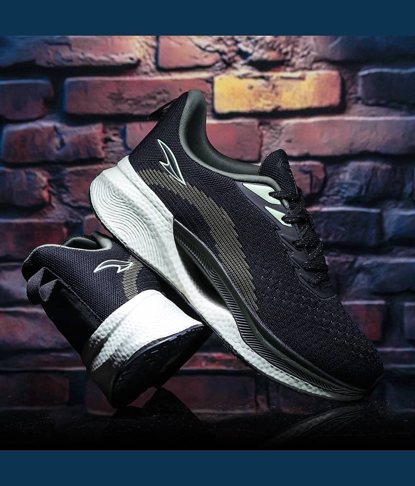 ASIAN TITAAN-10 Black Men's Sports Running Shoes