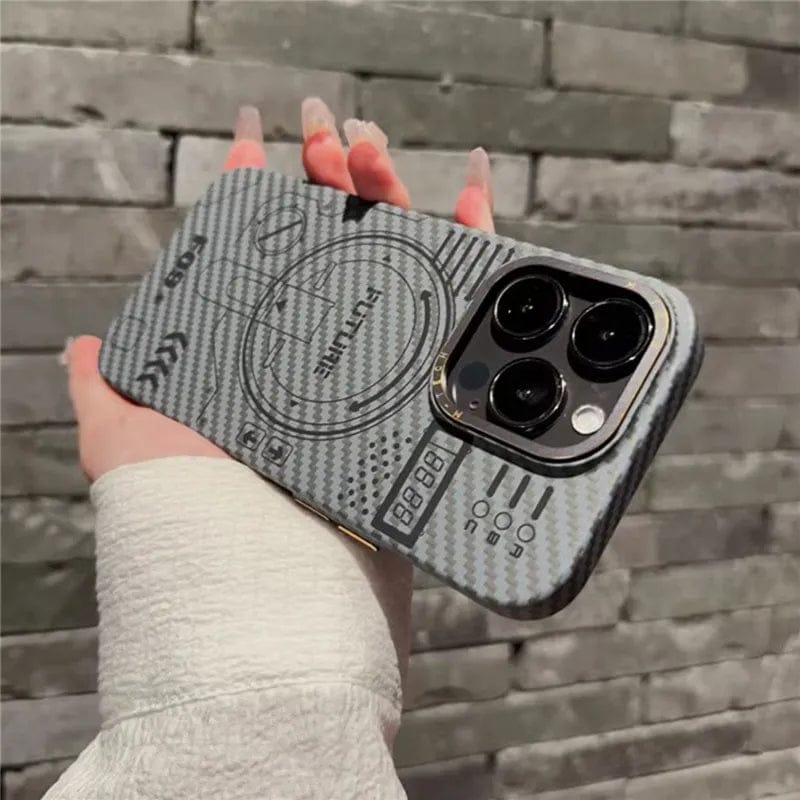iPhone 13 Series Luxury Carbon Fiber Pattern Magnetic Magsafe Case-iPhone 13