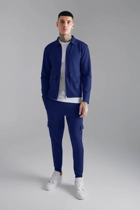 Airport Navy Oversized Co-Ords-S