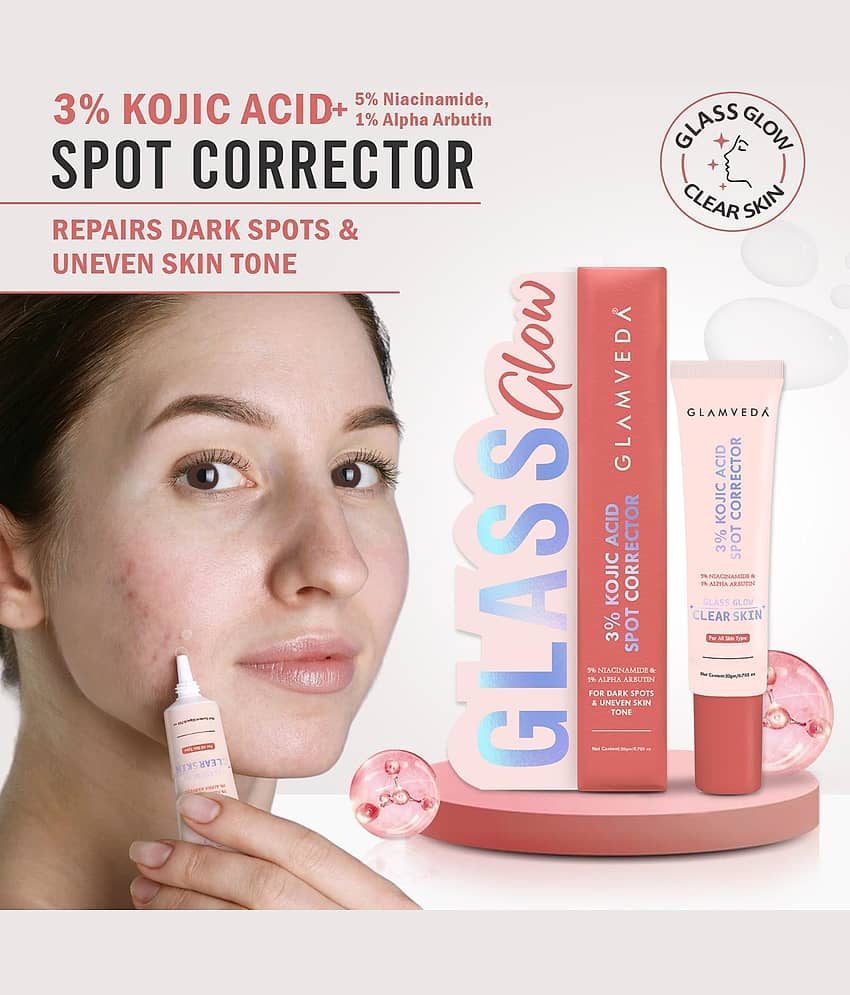 Glamveda 3% Kojic Acid Spot Corrector GelReduces Acne Scars & Dark Spots, 20g