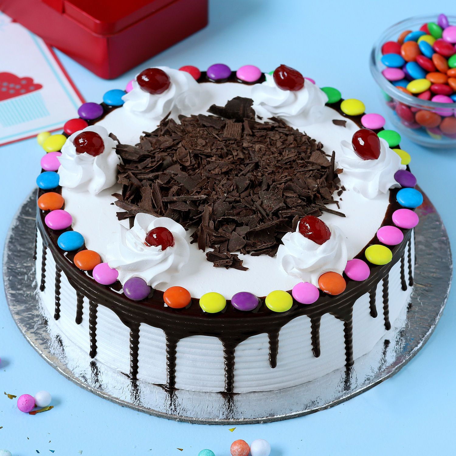Gems On Top Black Forest Cake Half Kg
