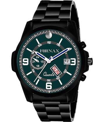 FORNAX - Black Stainless Steel Analog Men's Watch