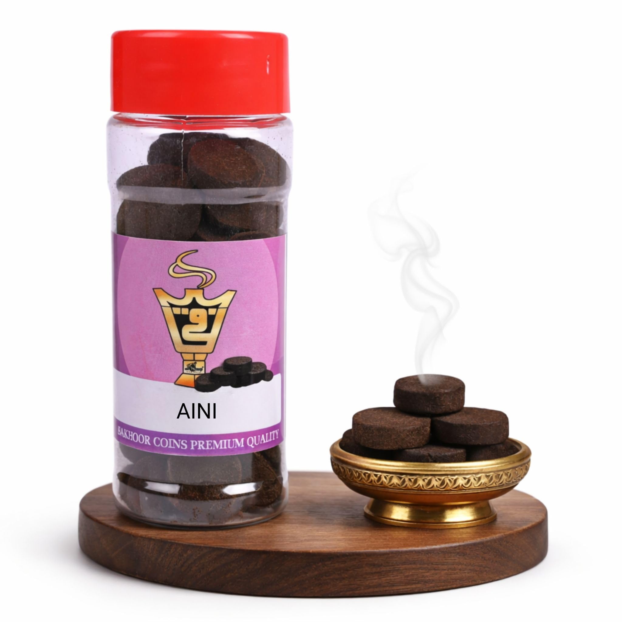 alNaqi Aini Incense Coins 50g – Premium Oud Bakhoor Fragrance, Arabian Incense Coins for Home, Meditation & Pooja, Long-Lasting Rich Aroma