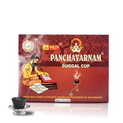 DELTA BRAND Panchavarnam Guggal Cup Box ( 12 Cups)