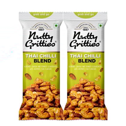 Nutty Gritties Thai Chilli Blend Trail Mix, 40 gm - Pack of 2