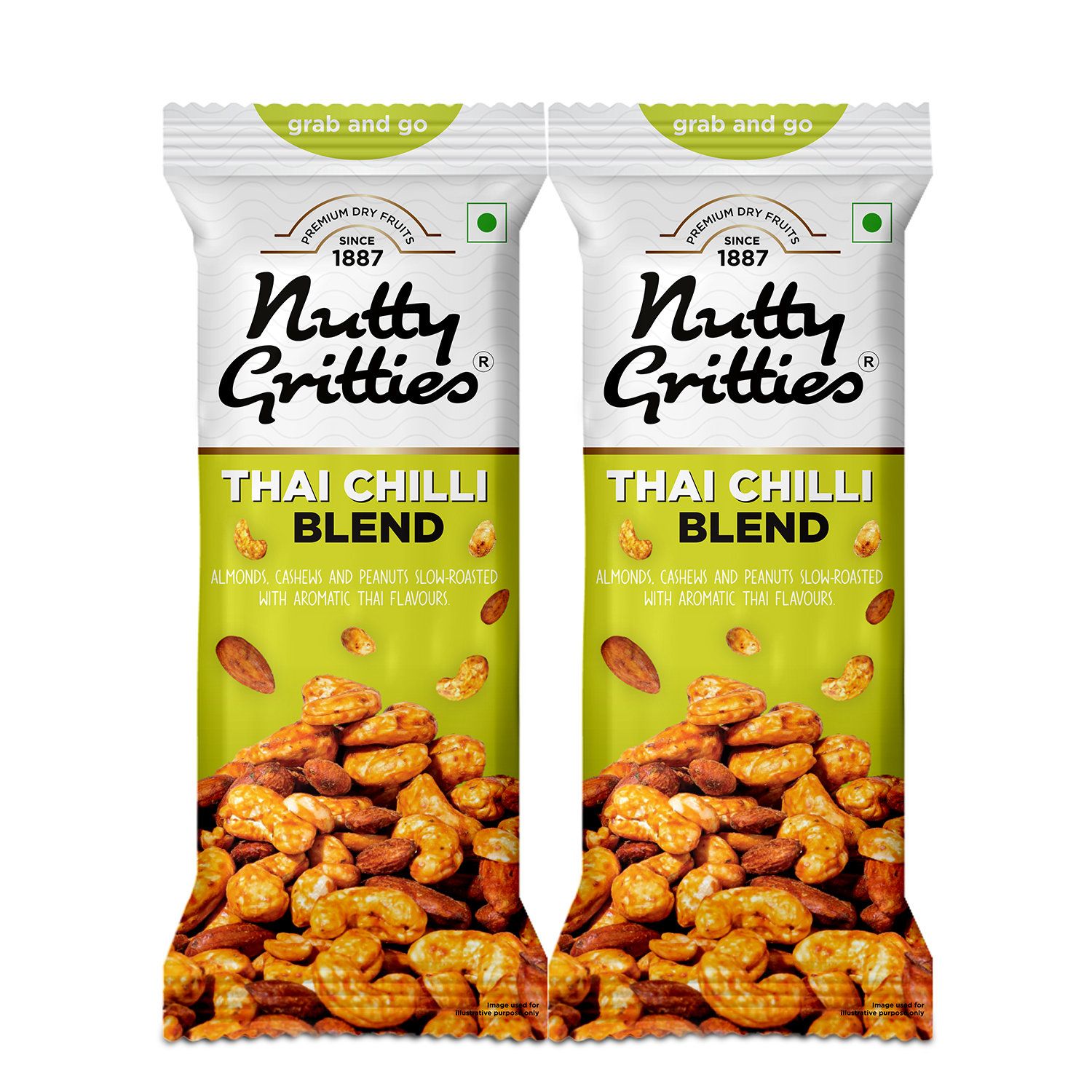Nutty Gritties Thai Chilli Blend Trail Mix, 40 gm - Pack of 2