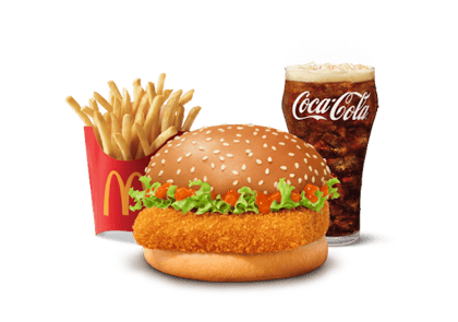 Korean Mc Spicy Paneer Burger Combo (M)