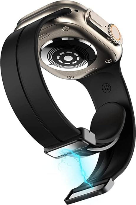 Black Magnetic Clasp Adjustable Strap For Apple Watch Series Ultra (42mm/44mm/45mm/46mm/49mm)