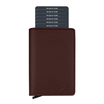 The Wallet Store Vivid Vault RFID Protected Metal Cardholder - Brown