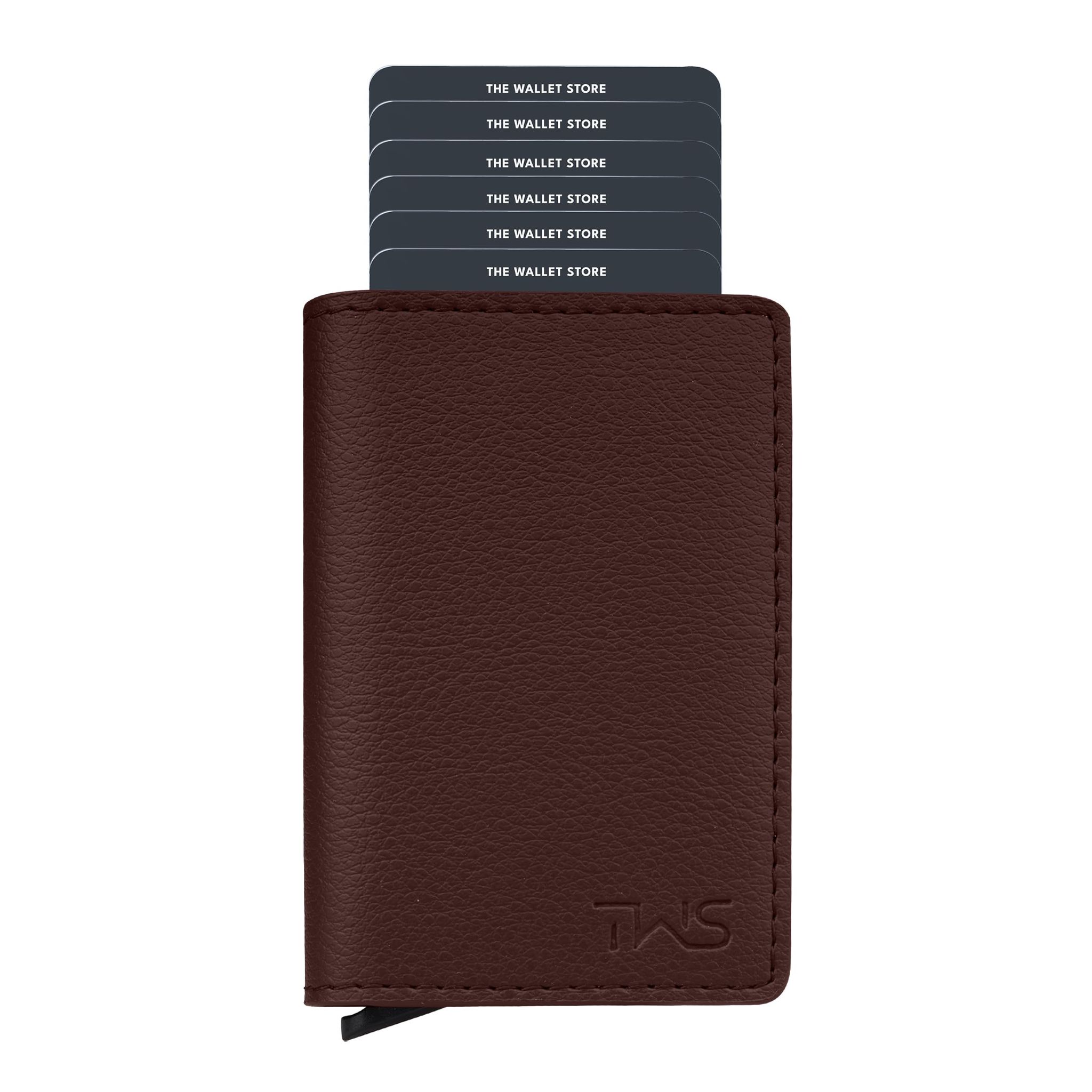 The Wallet Store Vivid Vault RFID Protected Metal Cardholder - Brown