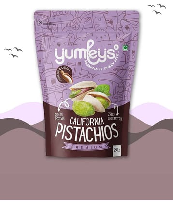 Yumleys Premium California Roasted & Mildly Salted Pista Pistachios 250gm