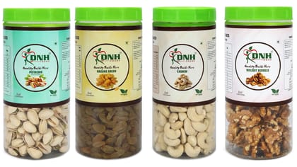 DRY FRUITS COMBO 600 GRAMS  PACK  150G X 4 PC