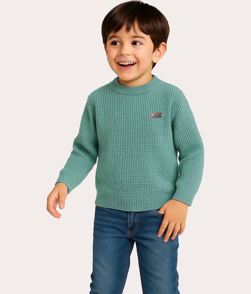 Kuchipoo Pack of 1 Boys Polyester Sweater ( Green )