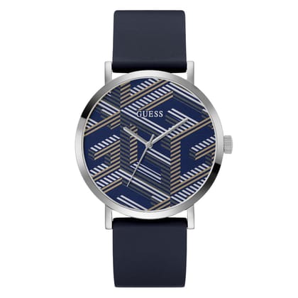 Guess Men 44 mm Navy Dial Analog Watch- GW0625G1-Blue