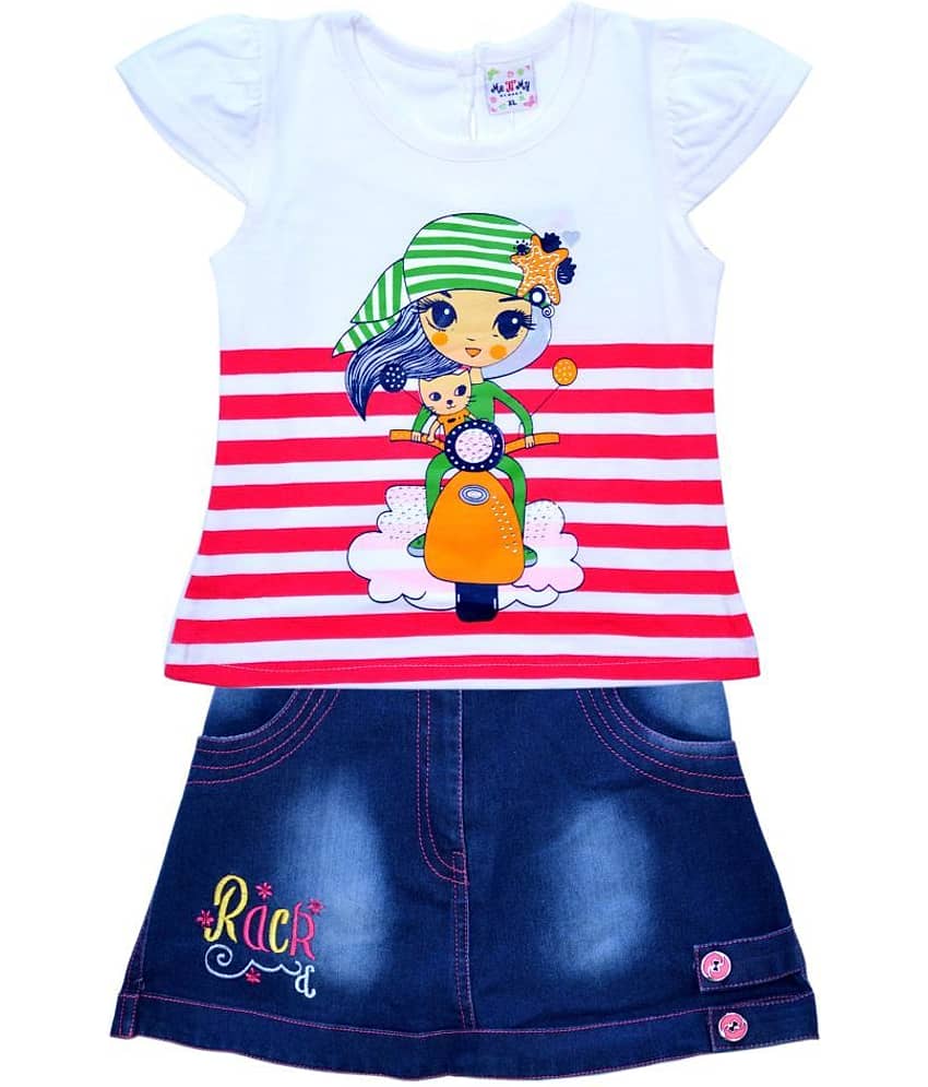 Me N My CLOSET Baby Girls 100% Cotton Tops & Bottoms Sets ( Multi )