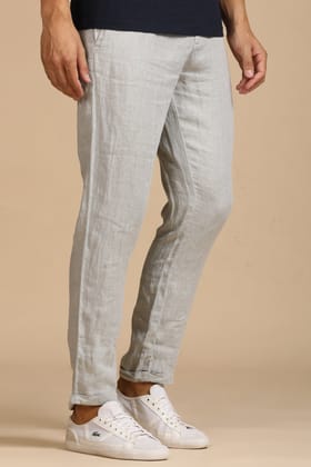 Lenovo - 100% Linen Trouser - Lt Grey-XL-36 / LT GREY