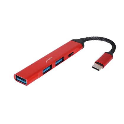 LA'FORTE Flixx USB-C Hub 3 USB-A & 1 USB-C Port High-Speed Data Transfer & Power Delivery (Random Color Apply)