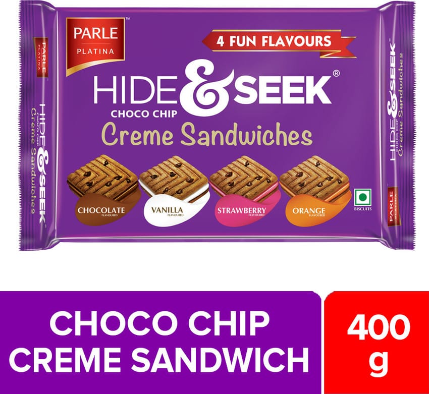 Parle Hide & Seek - Choco Chip Cookies, 400 g