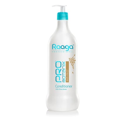 Raaga Professional Pro Botanix Anti Frizz Conditioner with Shea Butter, 1000 ml | Smoothes & Controls Frizz | Deep Hydration for Soft Hair