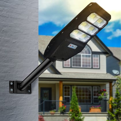 100 Watt Solar Street Hexagon Warm Light for Home (With Pole)-With Pole