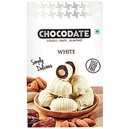 Chocodate White Chocolate - with Almond, 100 g