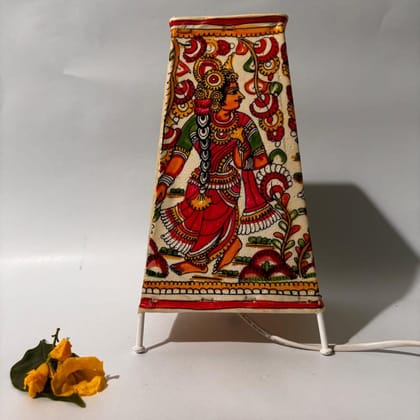 8 inch Radha Krishna design square lamp
