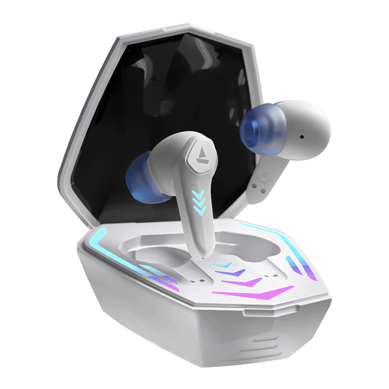 boAt Immortal 131 | Wireless Gaming Earbuds with 40 Hours Playtime, Clear Calling with ENx™, Low Latency, RGB lights White Sabre