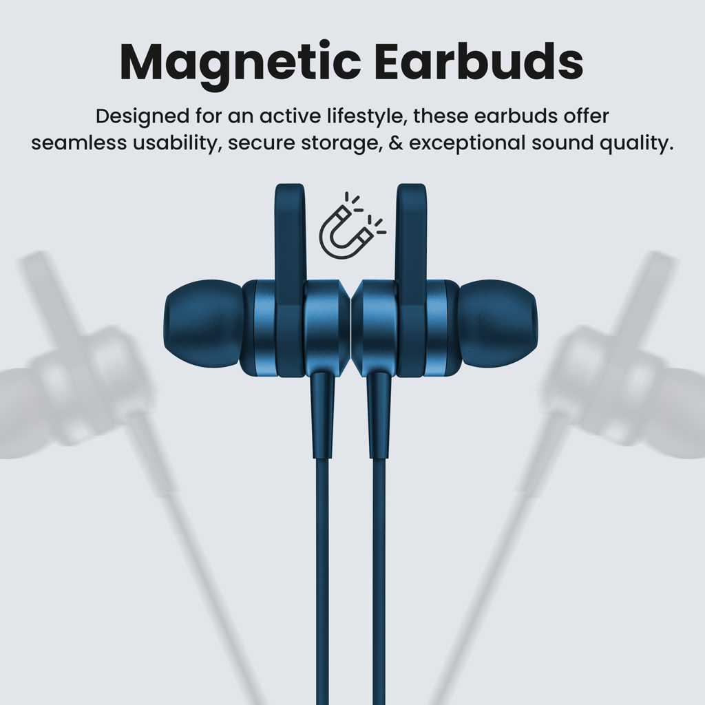 Cellecor BT-4 Wireless Waterproof Neckband with 25 Hrs playtime Headphone Bluetooth - Blue