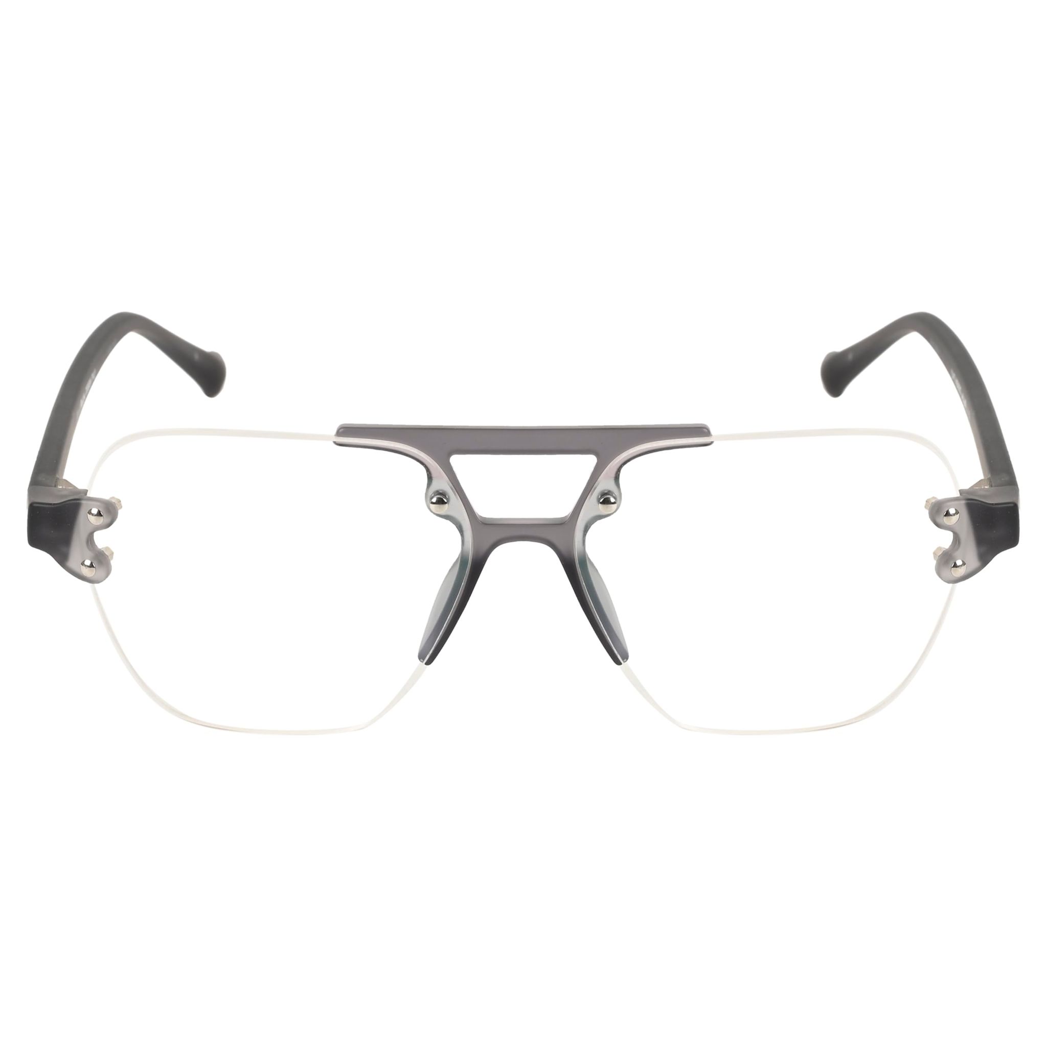 TERRY & CO | Zero Power Blue Cut Eyeglasses | Anti-Glare, UV Protection, Lightweight | For Gaming & Computer Use | Unisex | GREY