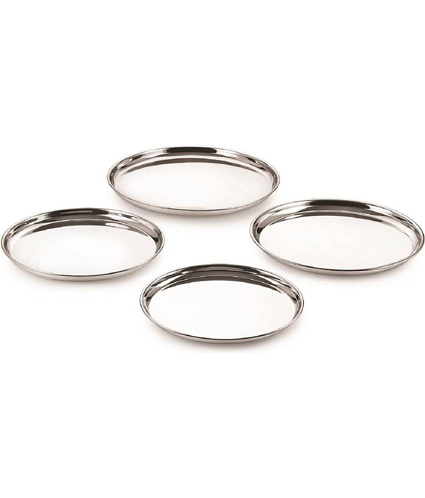 Neelam 4 Pcs Stainless Steel Steel Half Plate