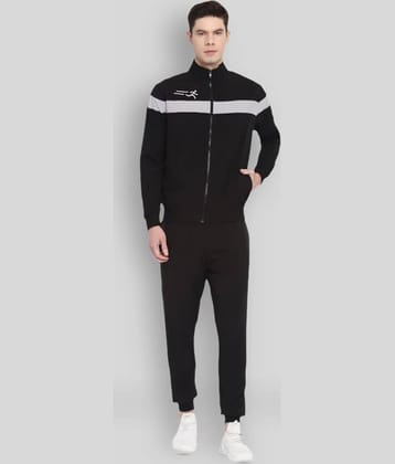 YUUKI - Black Polyester Regular Fit Striped Men's Sports Tracksuit ( Pack of 1 )