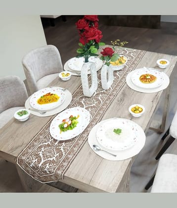 FURNISHING HUT Jute 6 Seater Table Runner ( 180 cm x 34 cm ) Single - Beige