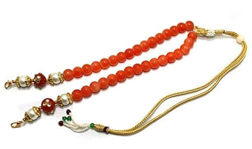 10 Pcs, Beaded Necklace Dori Orange-Orange / Glass