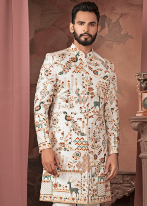 Pearl Designer Open Indowestern Set