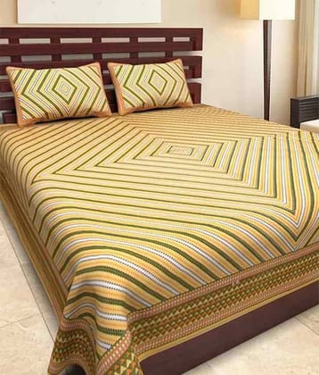 Uniqchoice Cotton King Bedsheet ( Yellow )