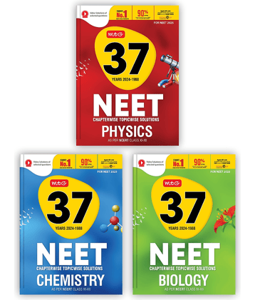 MTG 37 Years NEET Previous Year Solved Question Papers with NEET PYQ Chapterwise Topicwise Solutions  Physics, Chemistry, Biology For NEET 2025 Exam | Get Free access of Smart Book & Video Solutions
