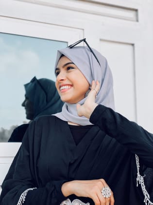 Matching Premium Chiffon Hijab & Undercap Set -Light Grey-Light Grey