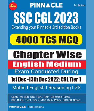 SSC CGL 2023: 4000 TCS MCQ Chapter Wise With Detailed Explanation English Medium