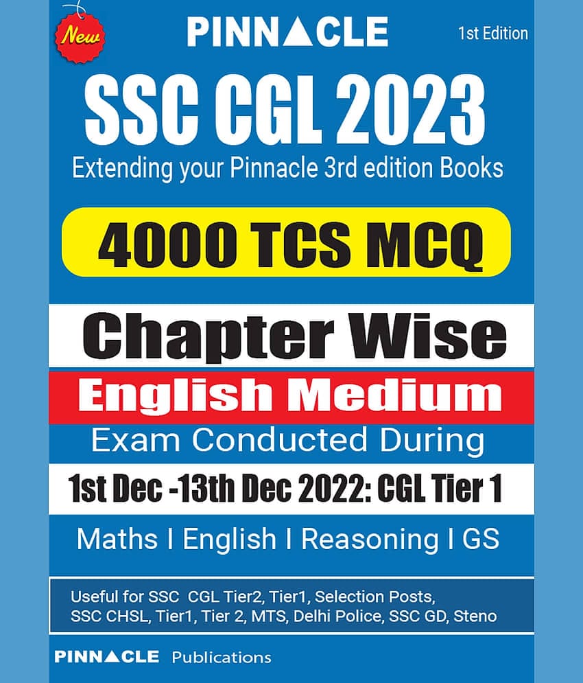 SSC CGL 2023: 4000 TCS MCQ Chapter Wise With Detailed Explanation English Medium